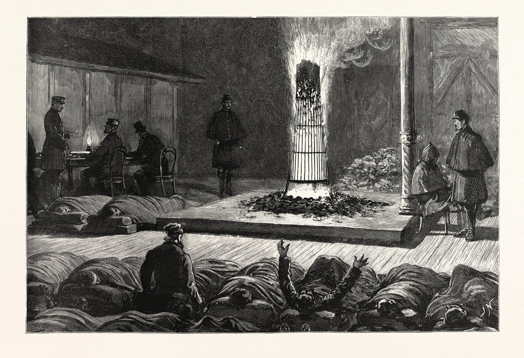 Detail of The Distress in Paris: The Night Refuge for the Poor in the Palais Des Arts Libéraux on the Champs De Mars by Anonymous