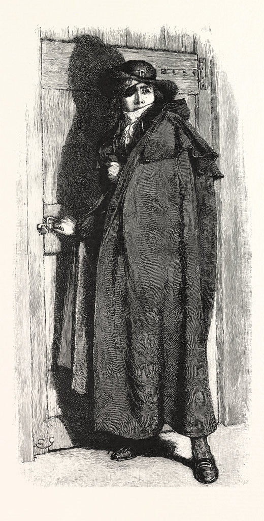 Detail of At the Door Stood a Man Wrapped in a Cloak by Anonymous