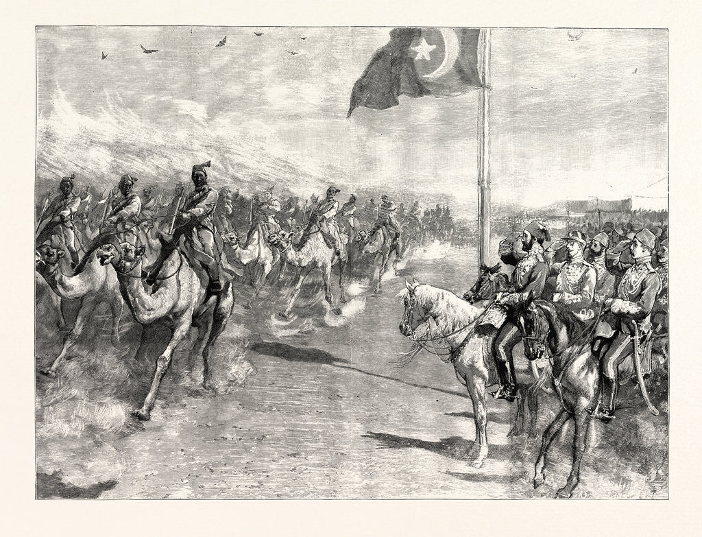 Detail of The Khédive's Journey Up the Nile the Review of the Camel Corps at Wady Halfa by Anonymous