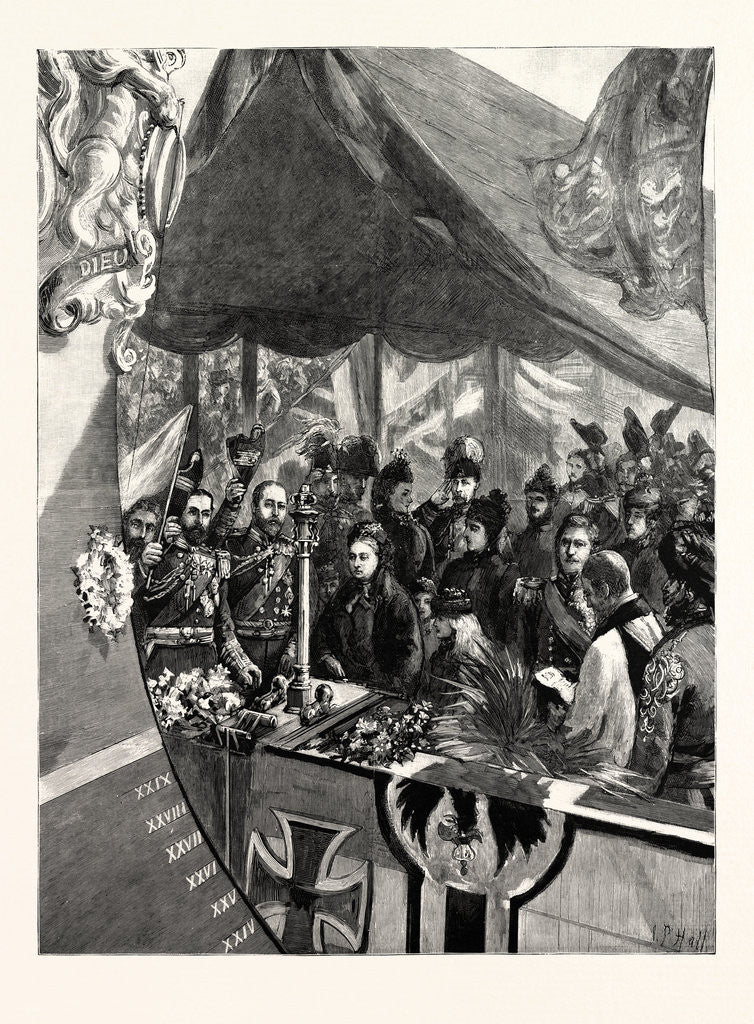 Detail of The Queen's Visit to Portsmouth: Her Majesty Naming the Royal Sovereign UK by Anonymous