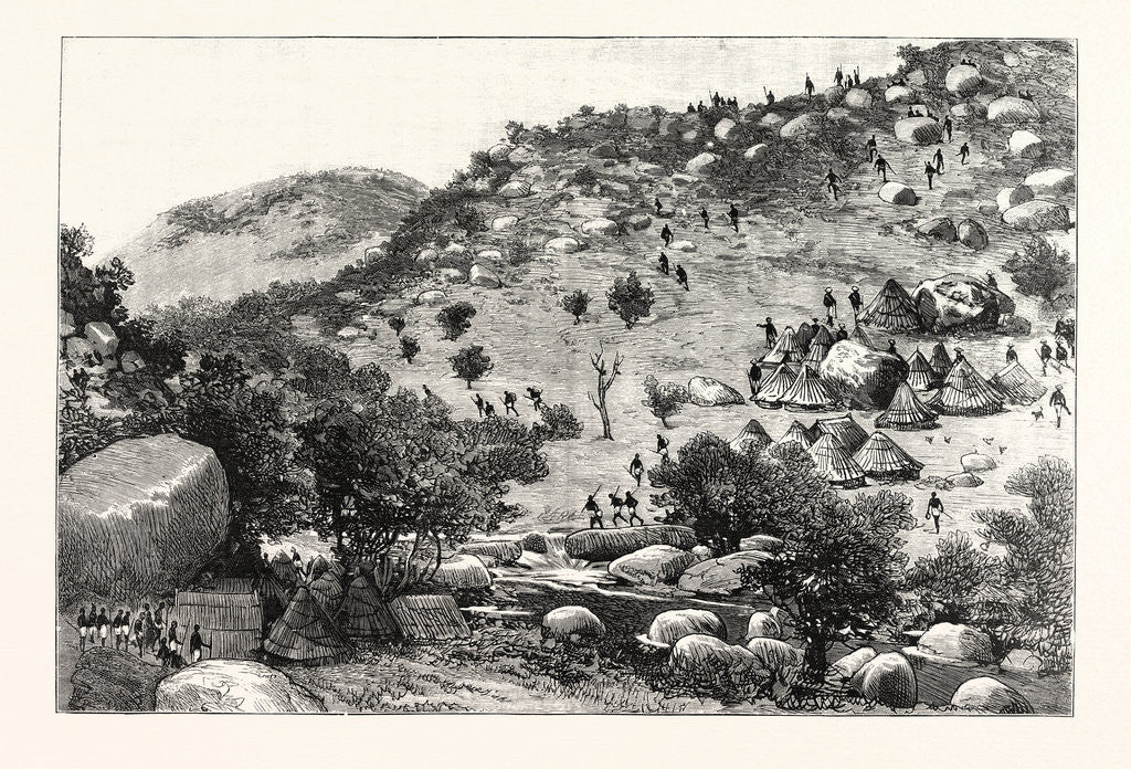 Detail of The Collision Between English and Portuguese in Manicaland: The Capture of the Portuguese Camp in the Valley below Umtasa's Kraal by the British South Africa Co.'s Police by Anonymous