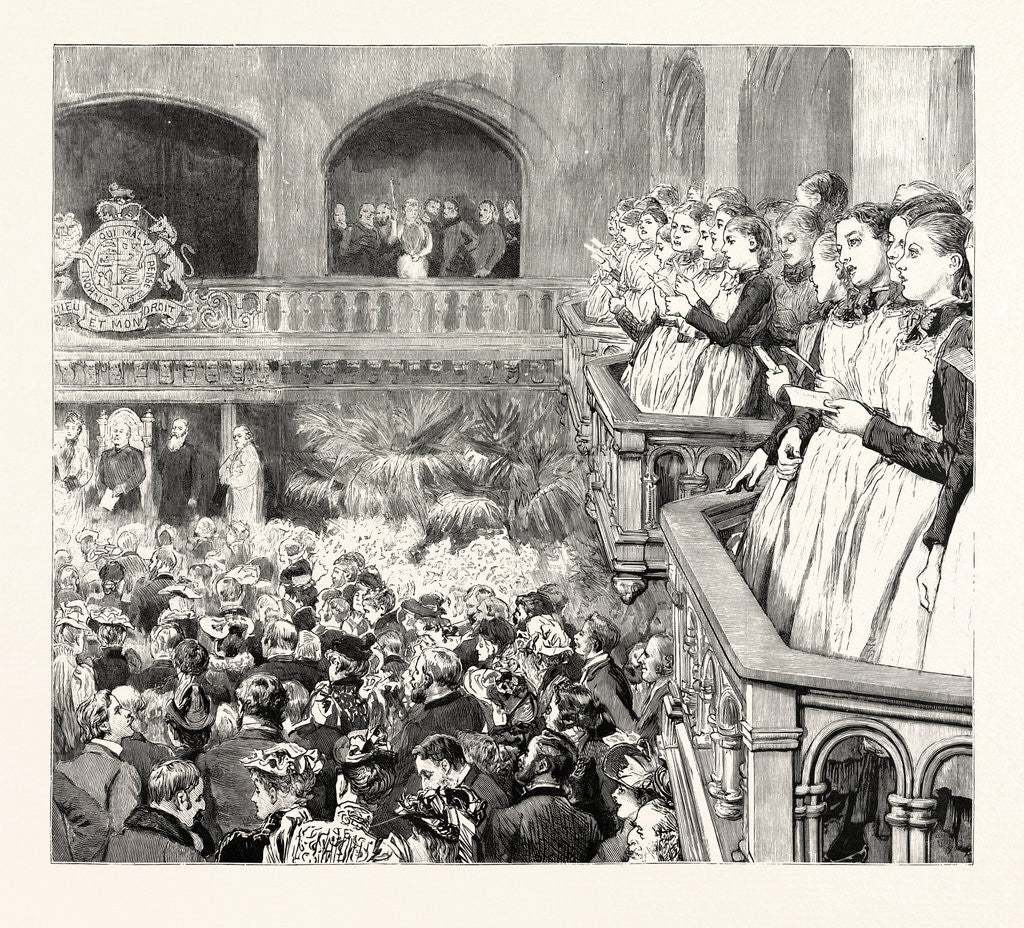 Detail of The Prince and Princess of Wales at the Opening of the Centenary Hall of the Royal Masonic Institution for Girls Battersea by Anonymous