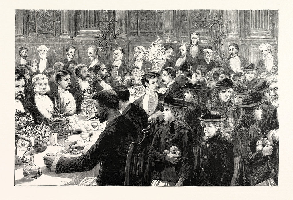 Detail of The Banquet of the Benevolent Society of St. Patrick at the First Avenue Hotel Introducing Some of the Prizewinners by Anonymous