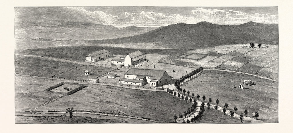 Detail of The Future of South Africa: View of Bremersdorp the Proposed Capital of Swaziland Showing the Present Government Buildings by Anonymous