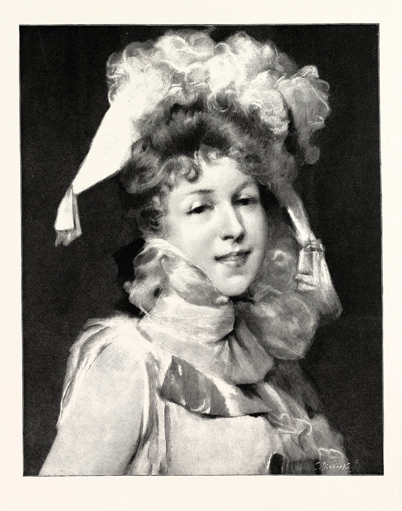 Detail of Pierrette Incroyable from the Pastel by Miss Ethel Wright by Anonymous