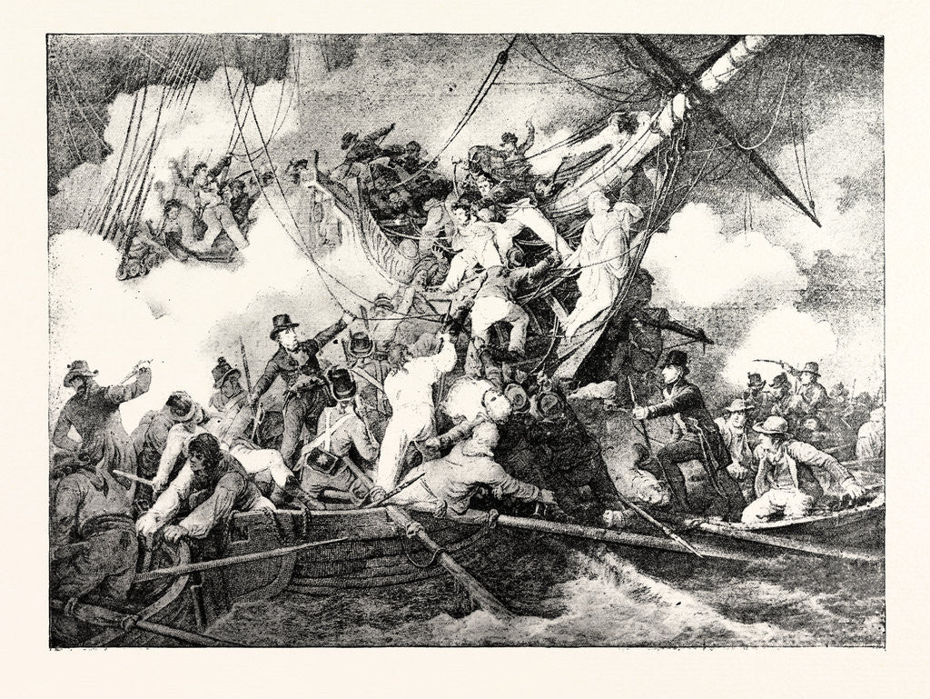 Detail of Cutting Out the French Corvette from the Bay of Camaret by Anonymous