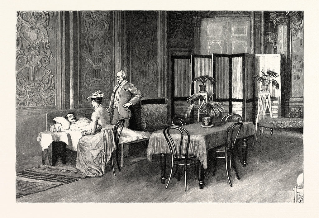 Detail of The British Occupation of Egypt the Citadel Hospital Cairo: The Officers Ward Centre Division by Anonymous