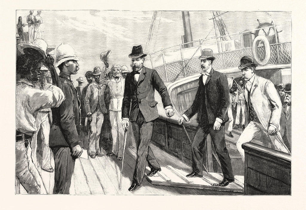 Detail of Lord Randolph Churchill's First Step on African Soil: Landing at Table Bay from the Steam Tug Tiger by Anonymous