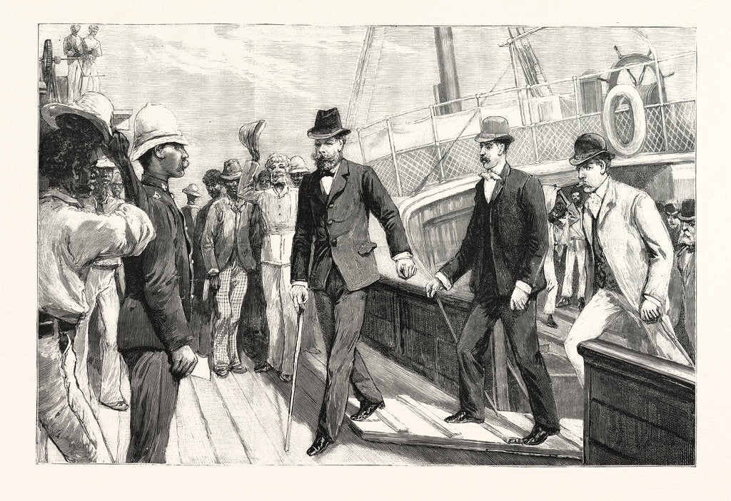 Detail of Lord Randolph Churchill's First Step on African Soil: Landing at Table Bay from the Steam Tug Tiger by Anonymous