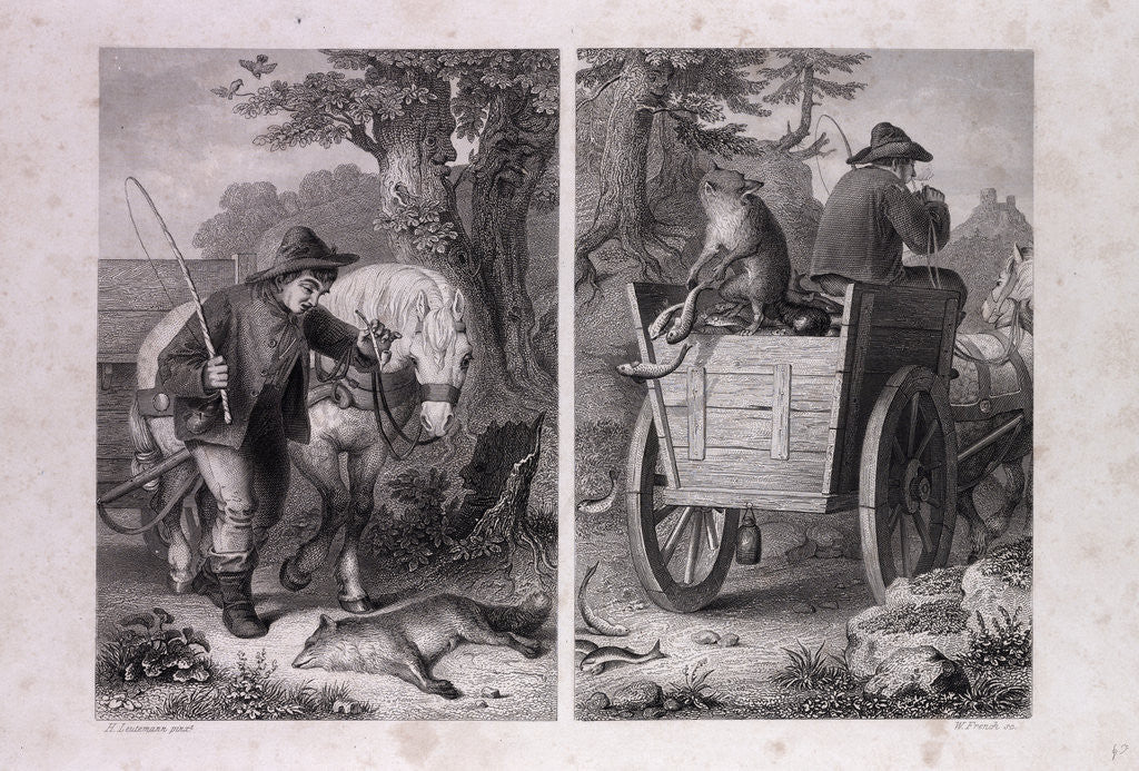 Detail of Reynard and the Fish Cart by Anonymous