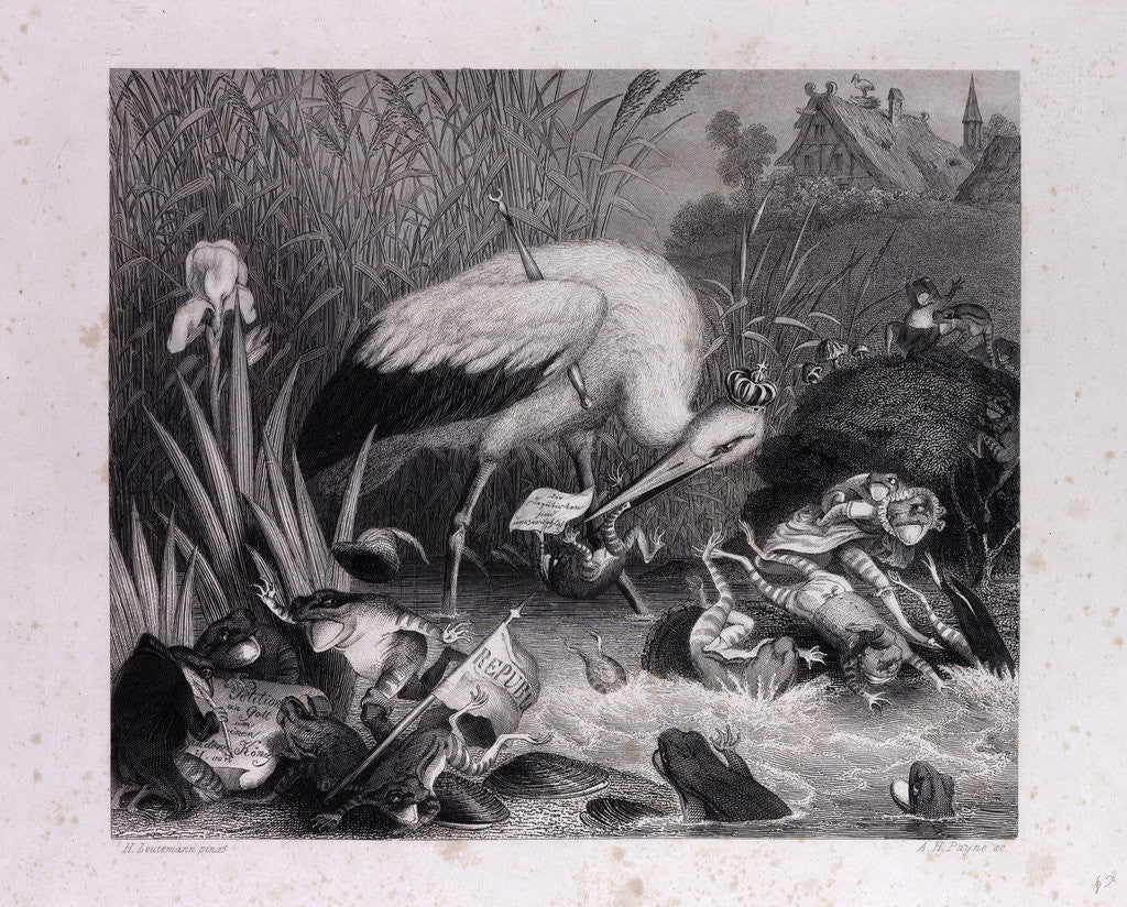 Detail of King Stork and the Frogs by Anonymous