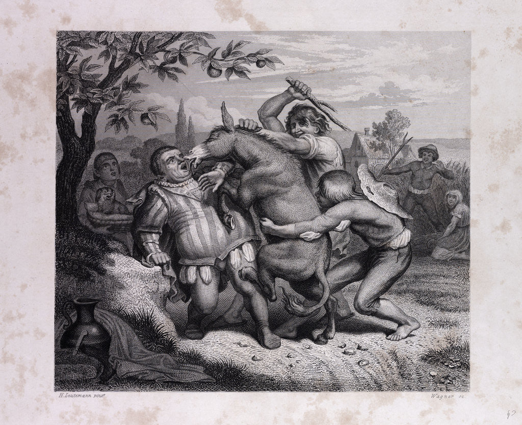 Detail of The Man and the Donkey by Anonymous