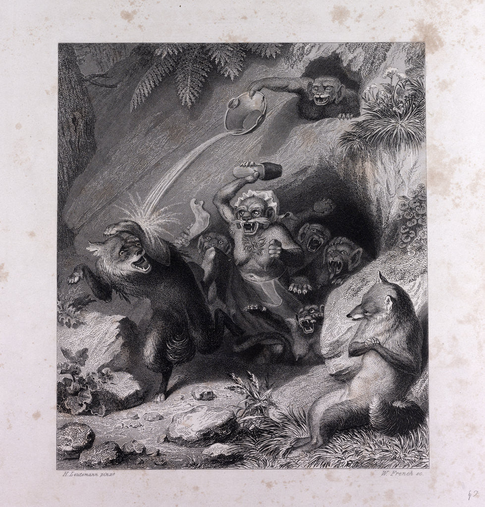 Detail of Isegrim and the Monkeys by Anonymous