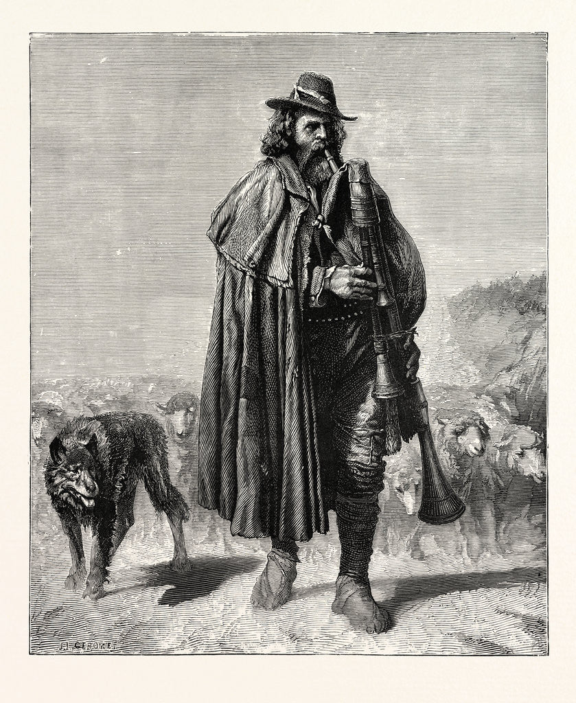 Detail of Shepherd of the Campagna by Anonymous