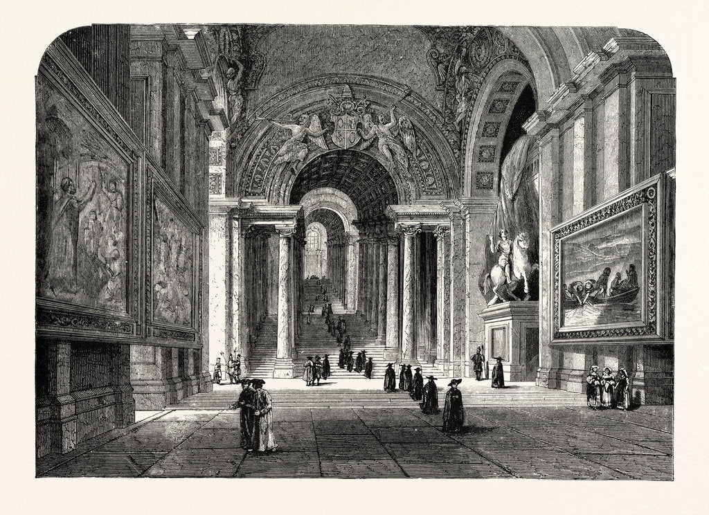 Detail of The Scala Regia of the Vatican. Rome Italy by Anonymous