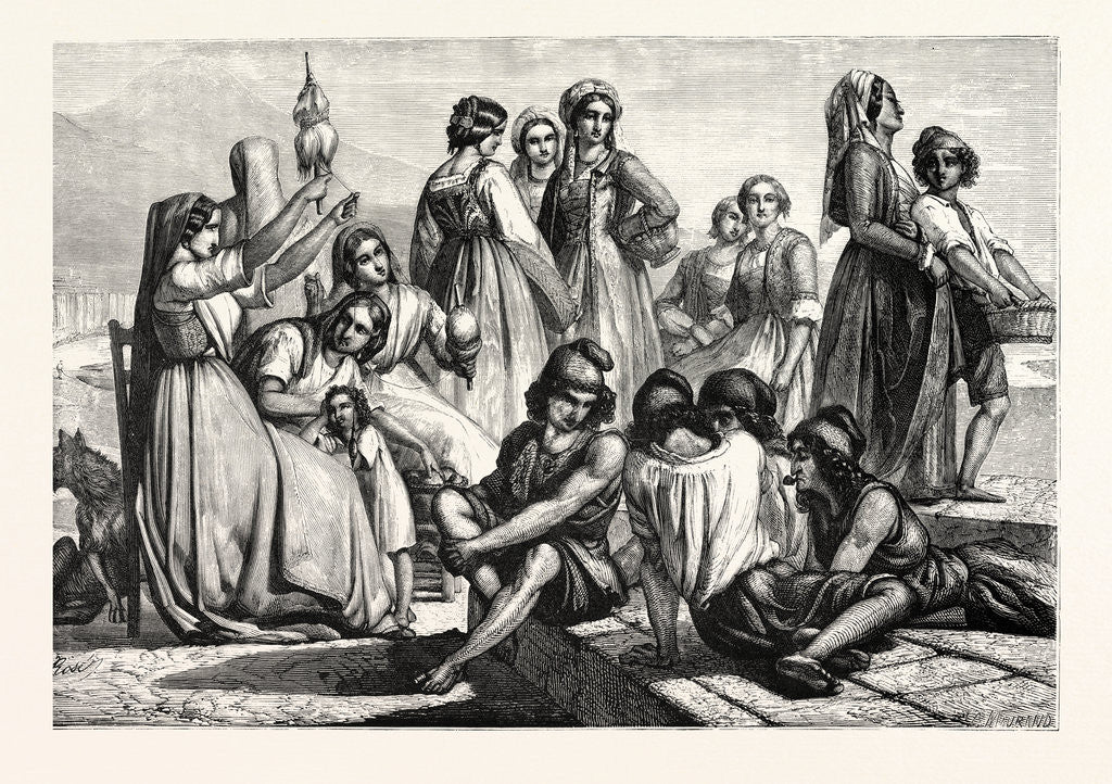 Detail of Costumes of Naples and the Neighbourhood. by Anonymous