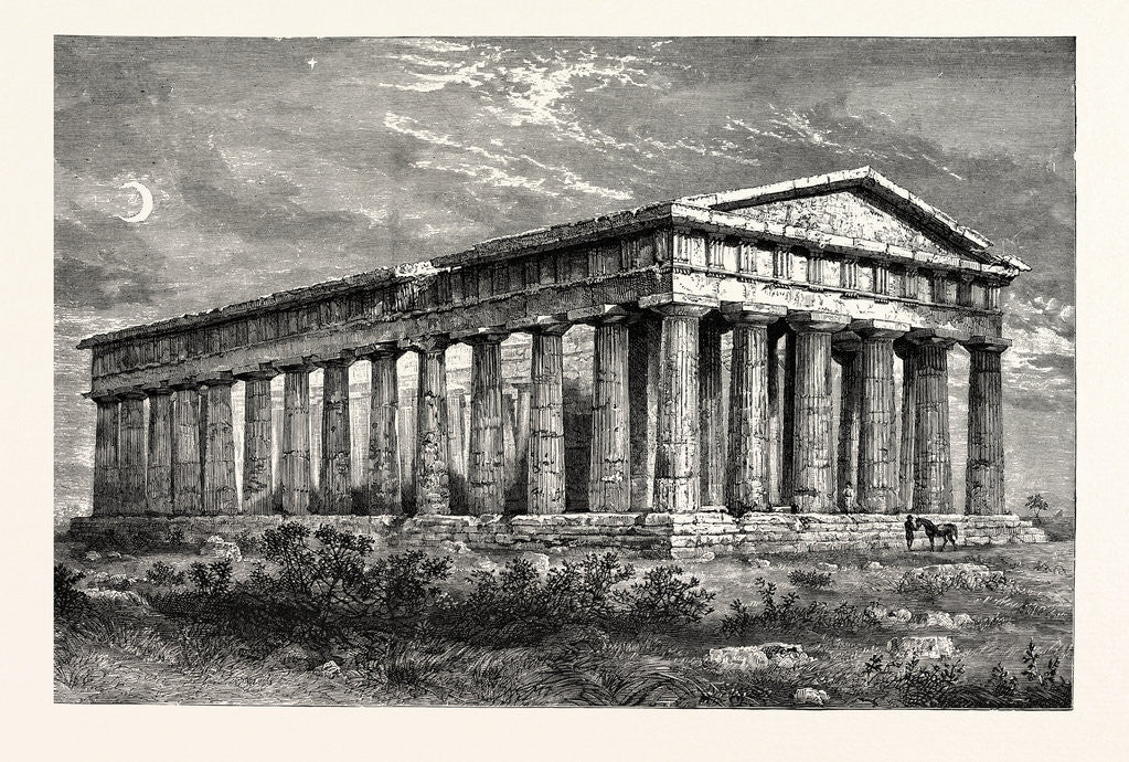 Detail of Temple of Neptune Paestum by Anonymous