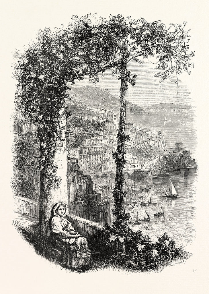 Detail of Amalfi from the Terrace of the Suppressed Convent by Anonymous