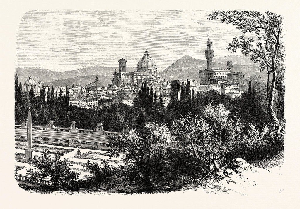 Detail of Florence from the Boboli Gardens by Anonymous