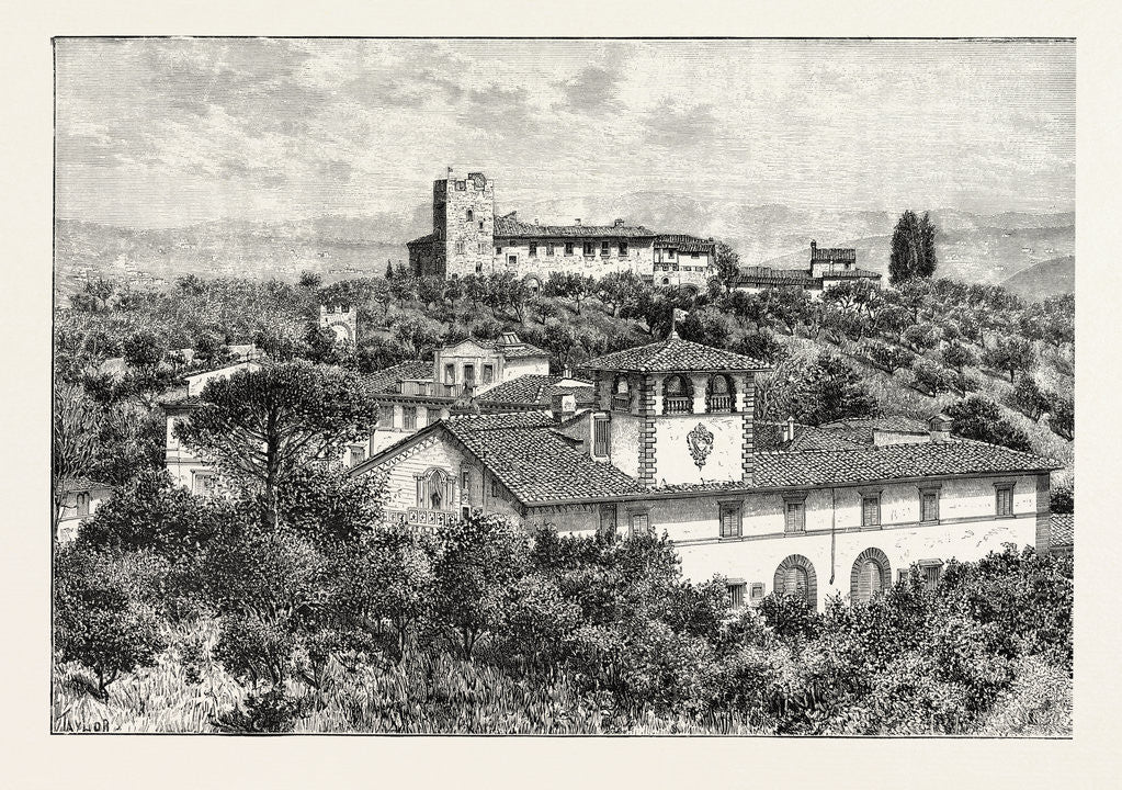Detail of Torre Del Gallo (Galileo's Observatory) Near Florence Italy by Anonymous