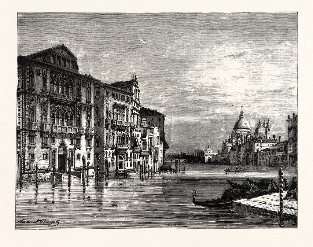 Detail of On the Grand Canal Venice by Anonymous