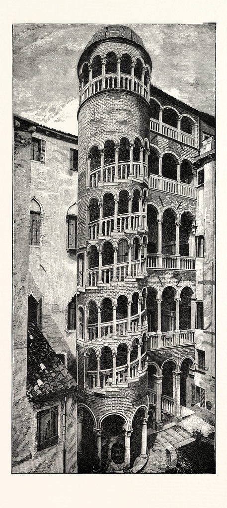 Detail of Staircase of the Fifteenth Century: Contarini Palace Venice by Anonymous