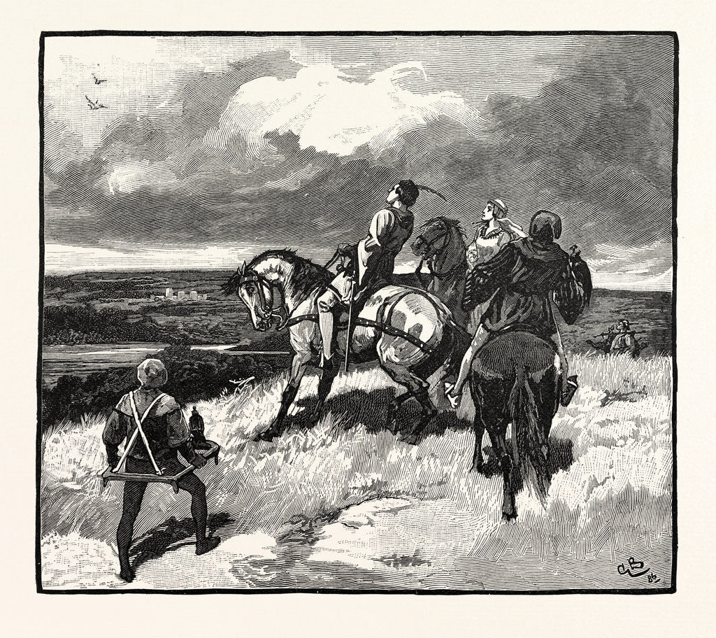 Detail of Hawking Party in the Eleventh Century. by Anonymous