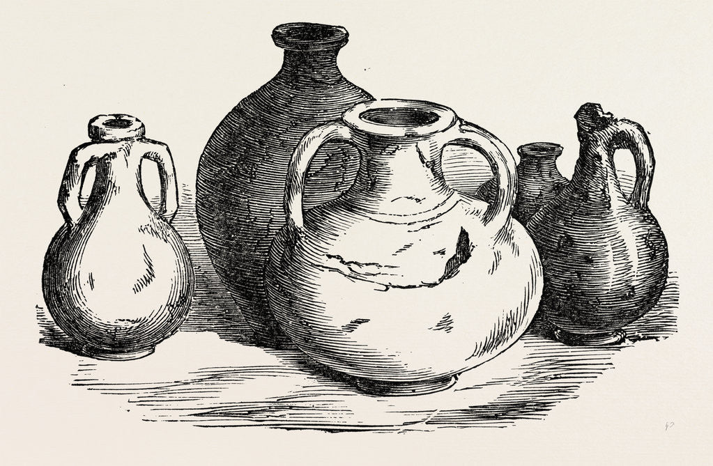 Detail of Roman Urns by Anonymous