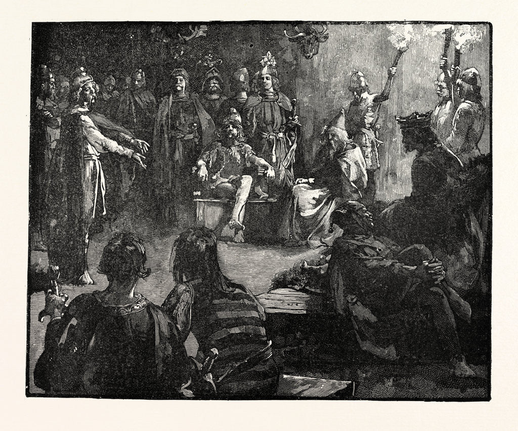 Detail of Edwin of Northumbria and the Christian Missionaries by Anonymous