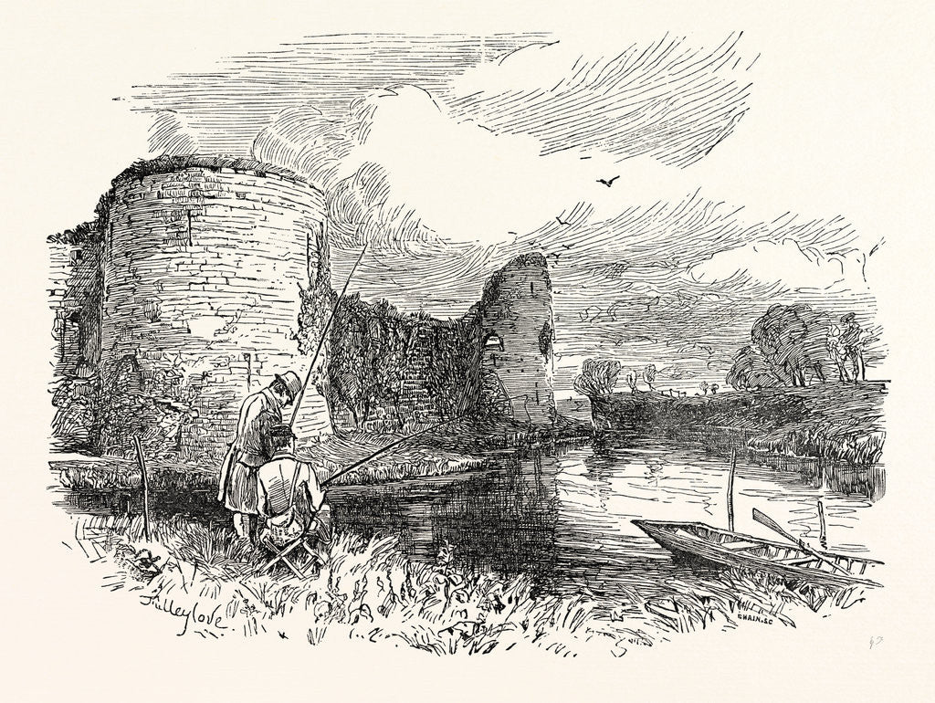 Detail of Pevensey Castle by Anonymous
