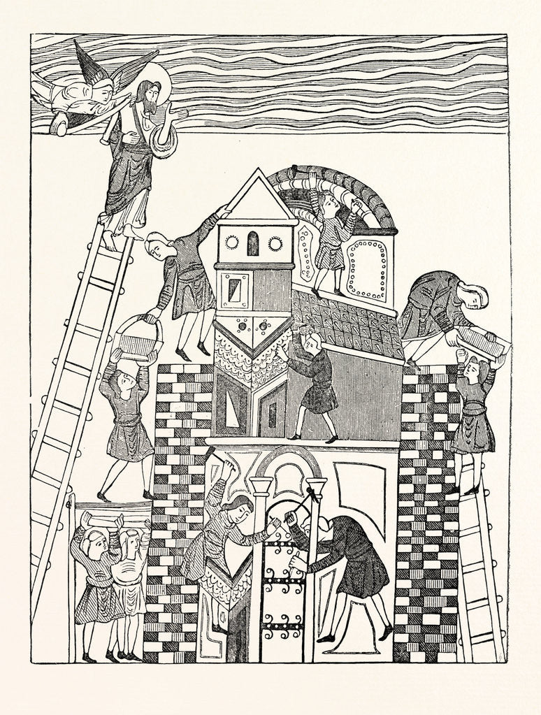 Detail of Building of the Tower of Babel by Anonymous