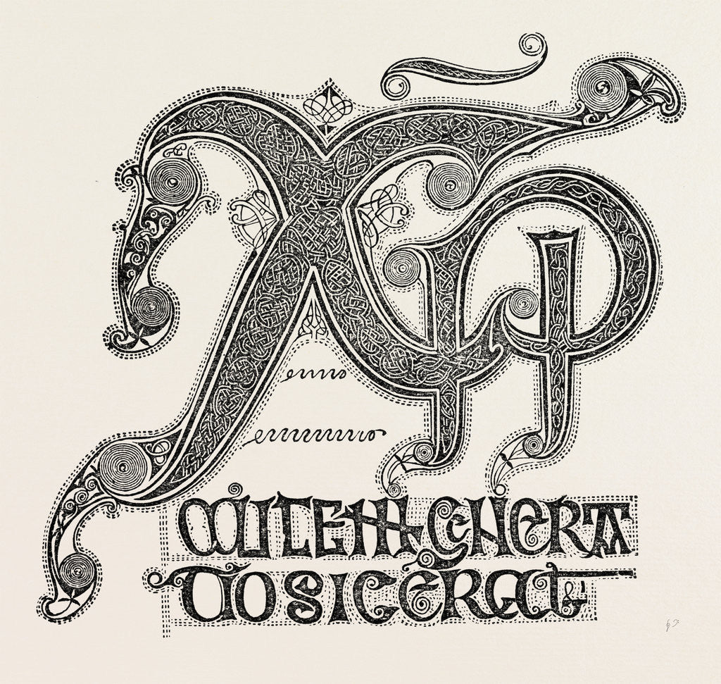 Detail of Fragment of Copy of the Evangelists in Latin by Anonymous