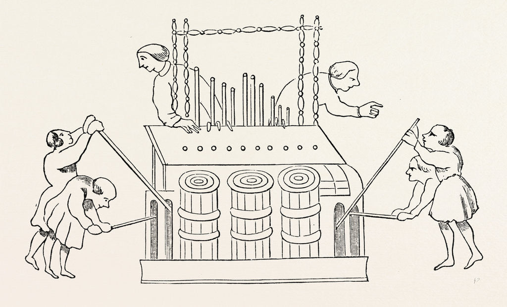 Detail of Grand Organ with Bellows and Double Keyboard by Anonymous