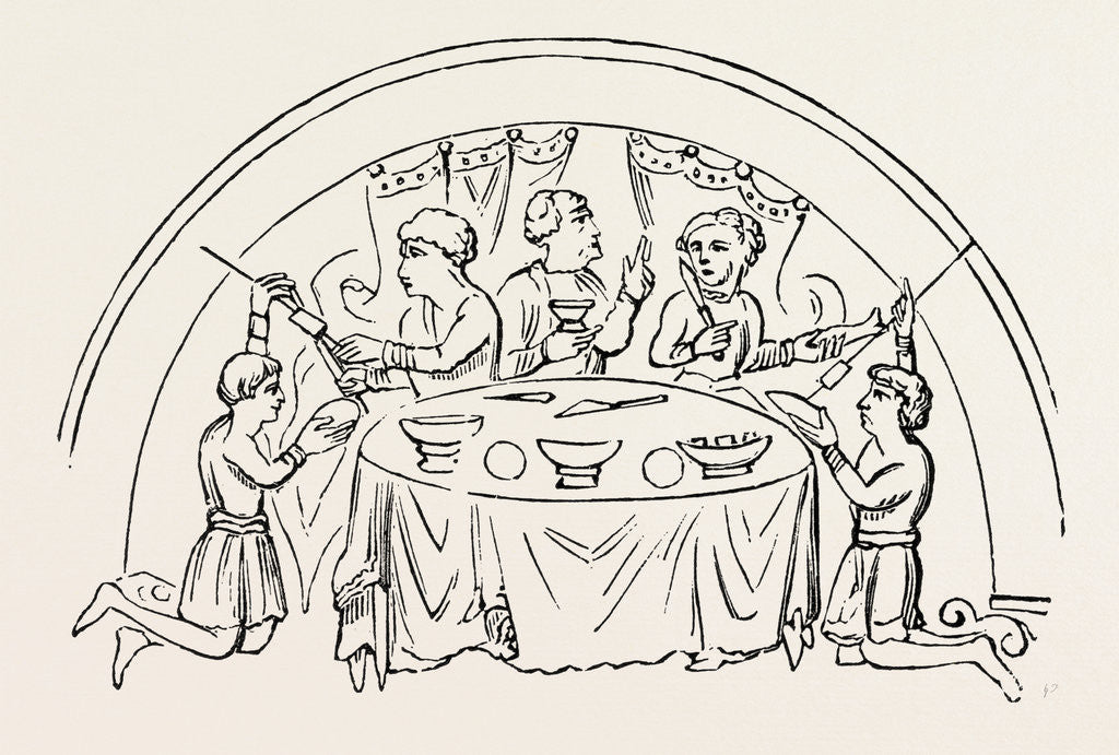 Detail of English Dinner Party by Anonymous