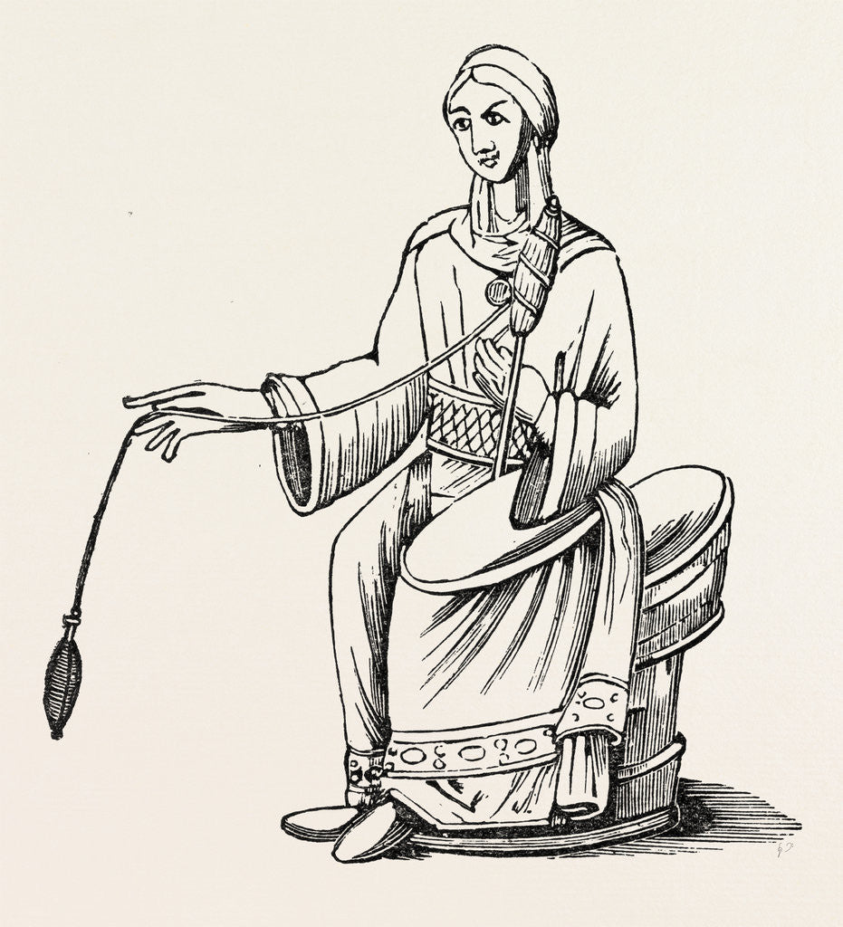 Detail of Woman Spinning. by Anonymous