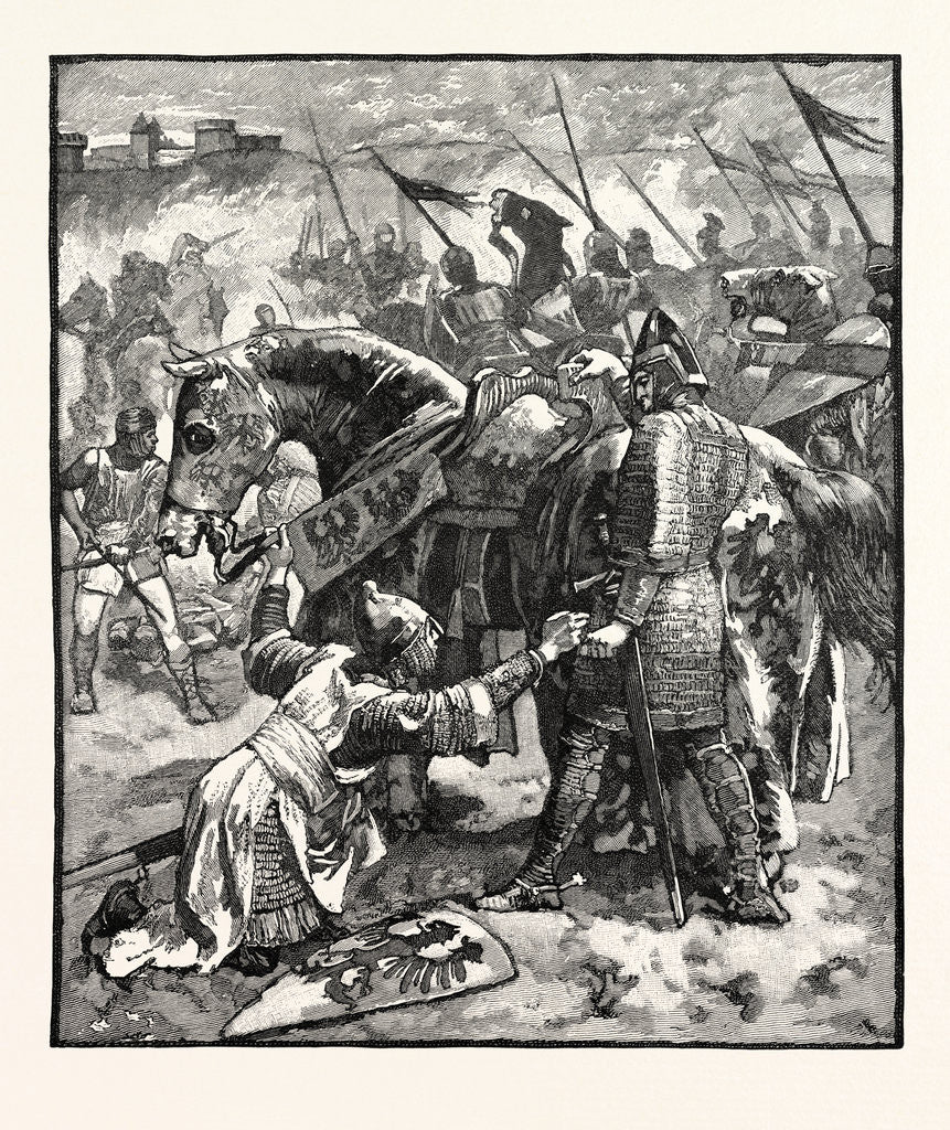 Detail of Robert Asking His Father's Pardon by Anonymous