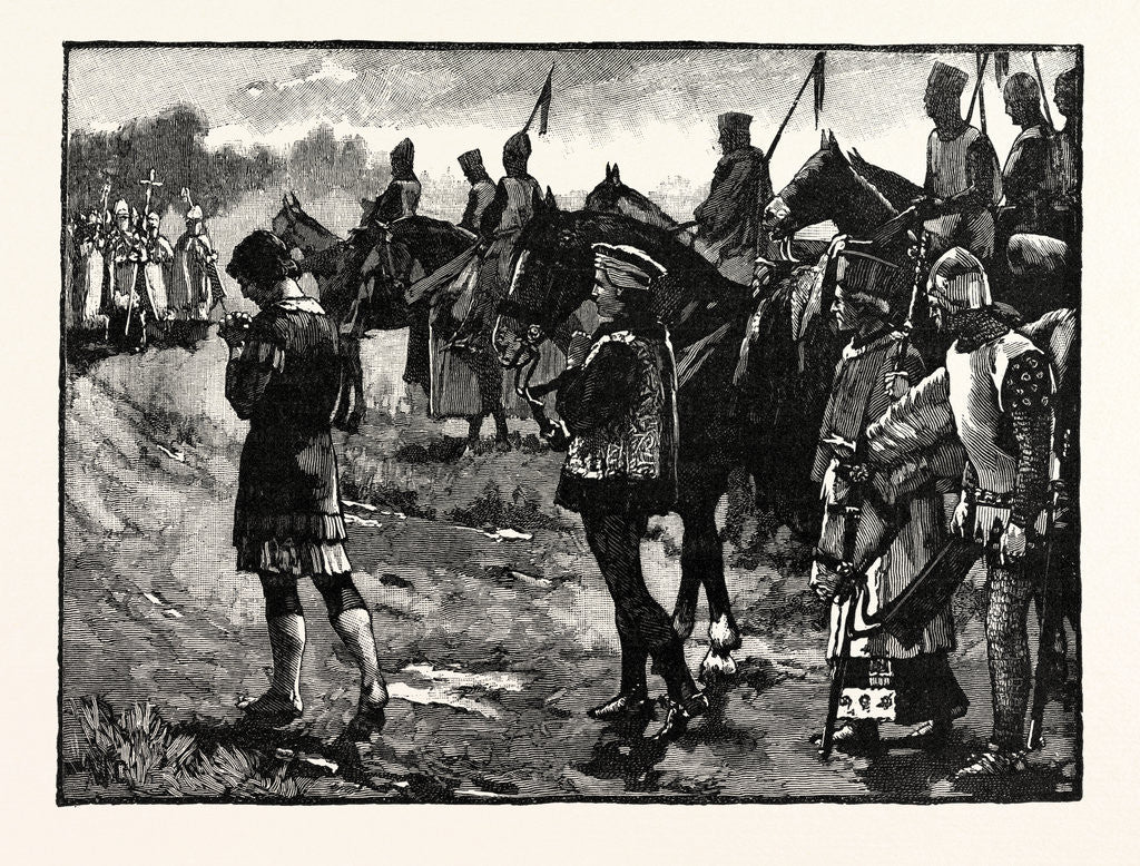 Detail of Henry on His Way to Becket's Tomb by Anonymous