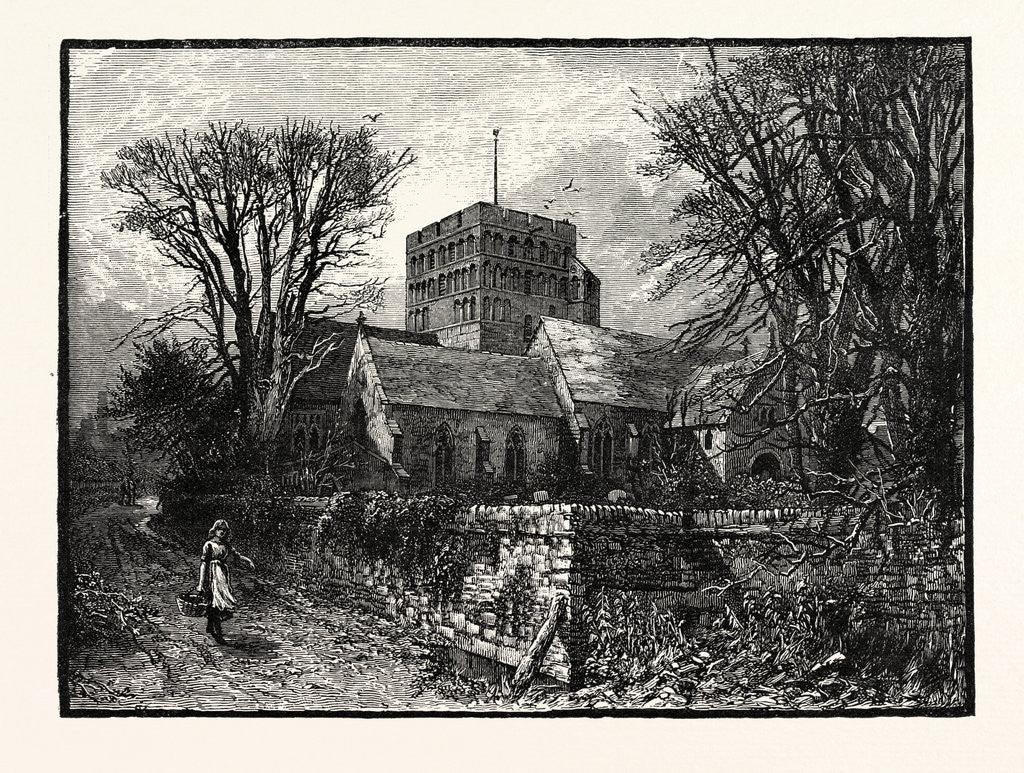 Detail of St. Clement's Sandwich Showing the Norman Tower. by Anonymous