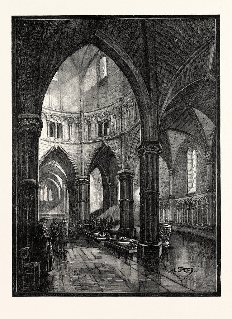 Detail of Interior of the Temple Church London by Anonymous