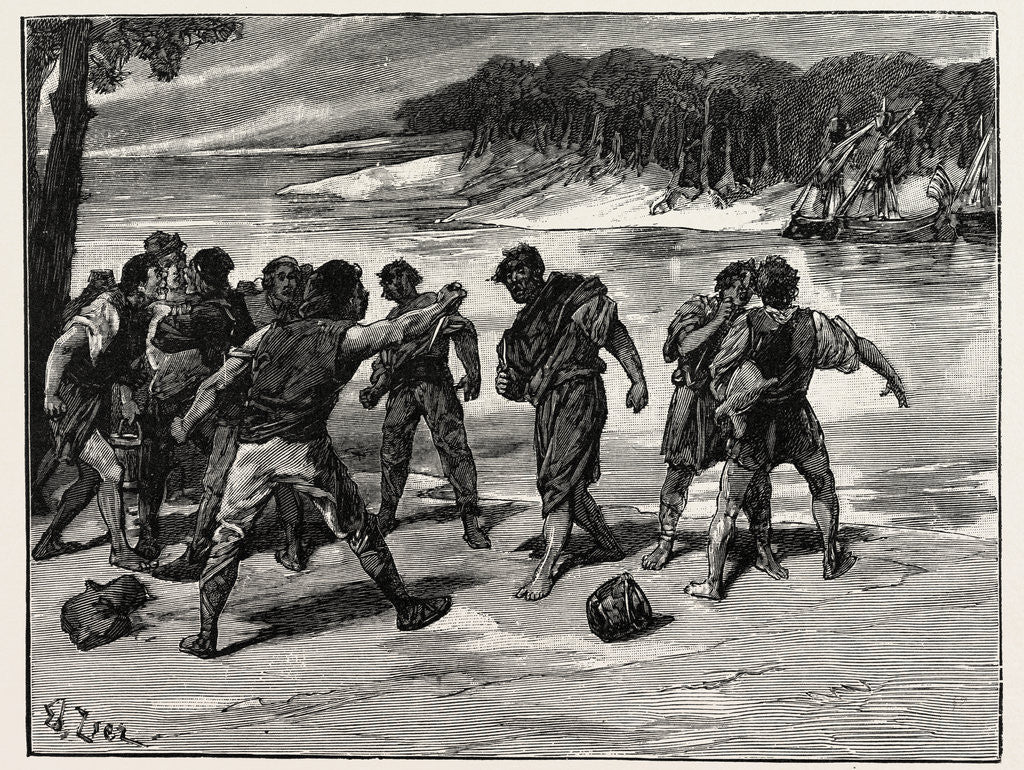 Detail of The Sailors' Quarrel Near Bayonne by Anonymous