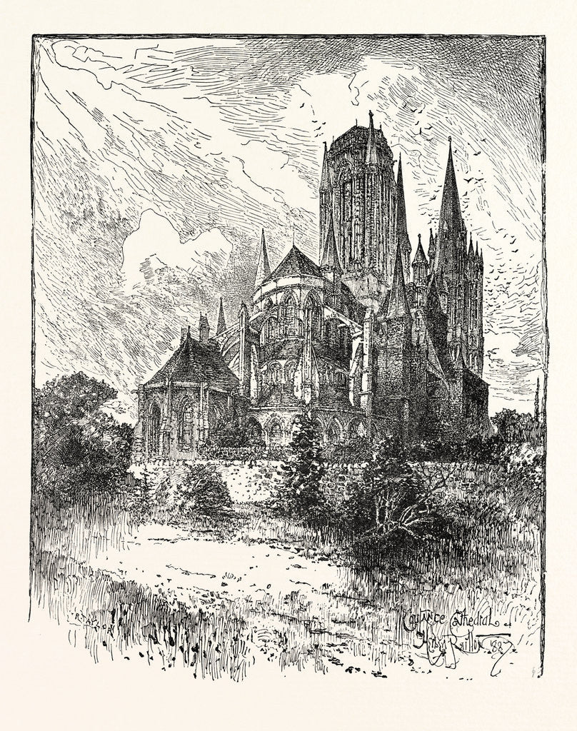 Detail of The Cathedral Coutances by Anonymous