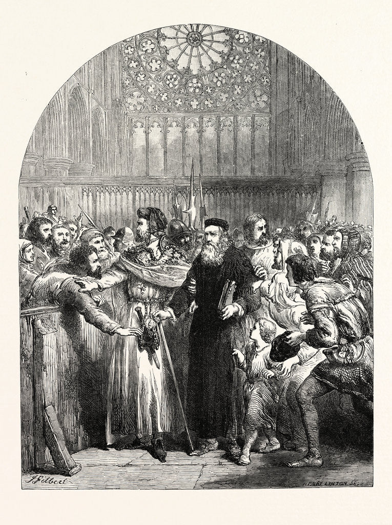 Detail of John Wycliffe Appearing in St. Paul's Cathedral to Answer the Charge of Heresy by Anonymous