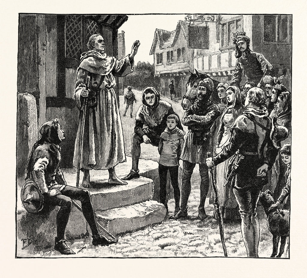 Detail of One of Wycliffe's Poor Priests Preaching to the People by Anonymous