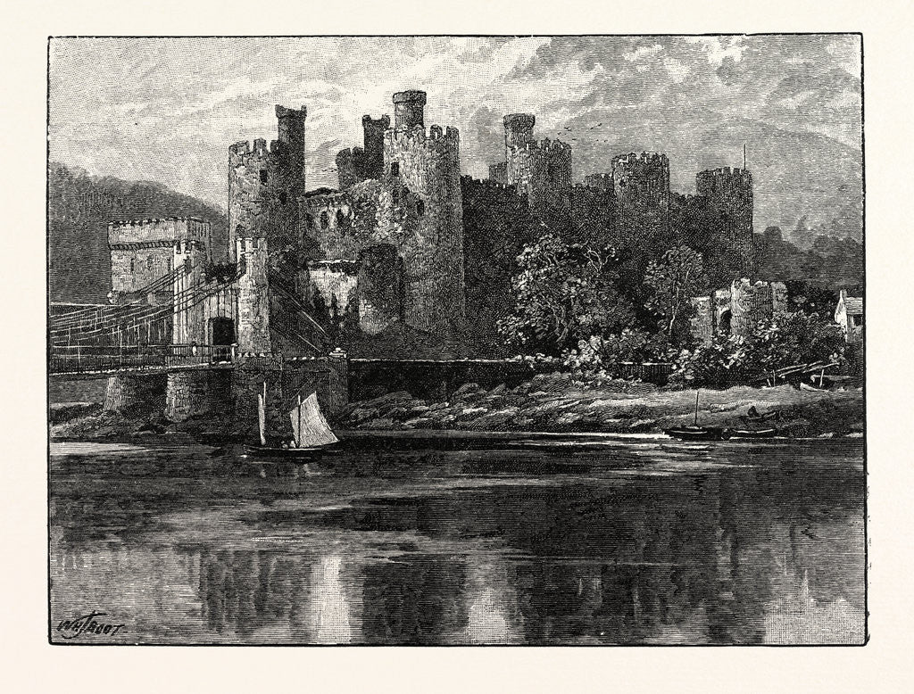 Detail of Conway Castle by Anonymous