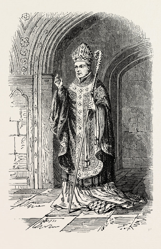 Detail of Costume of Bishop of the 14th Century. by Anonymous