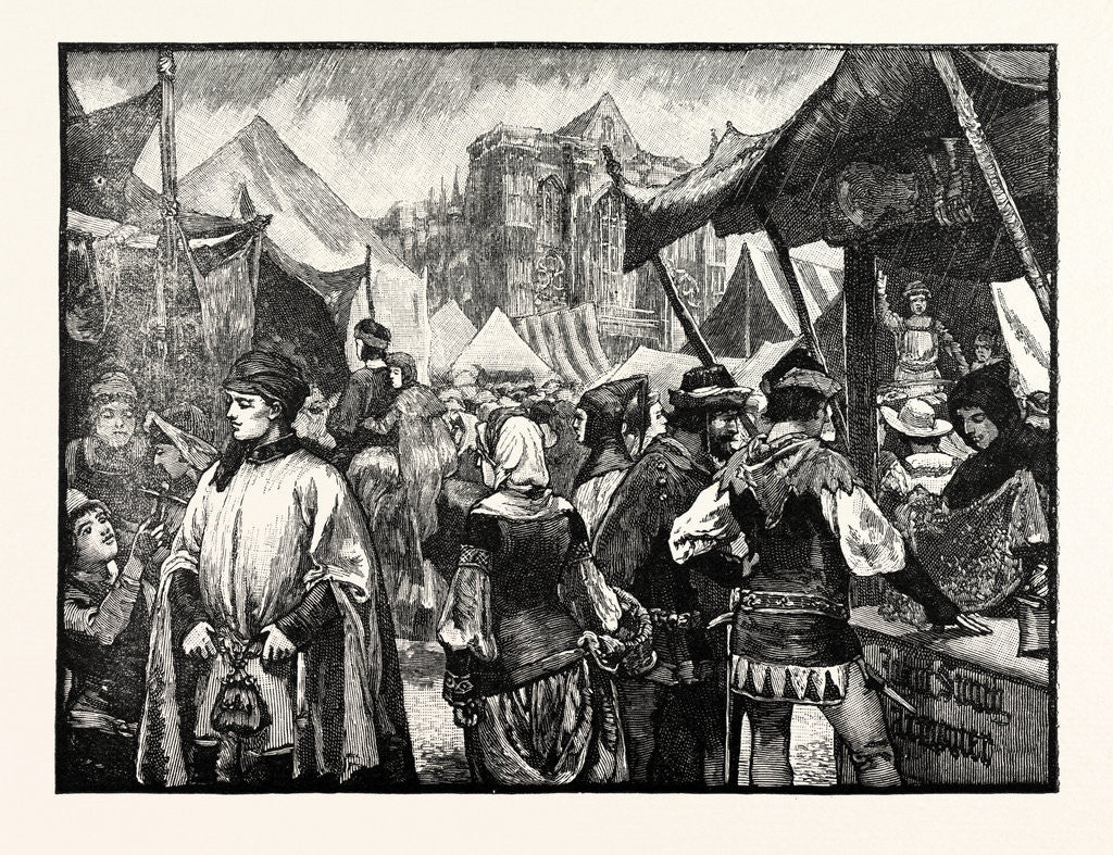 Detail of Fair at Westminster in the Fourteenth Century by Anonymous