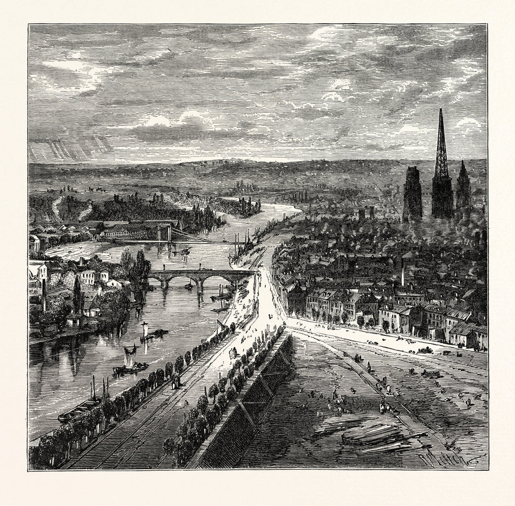 Detail of View of Rouen from St. Catherine's Hill. by Anonymous