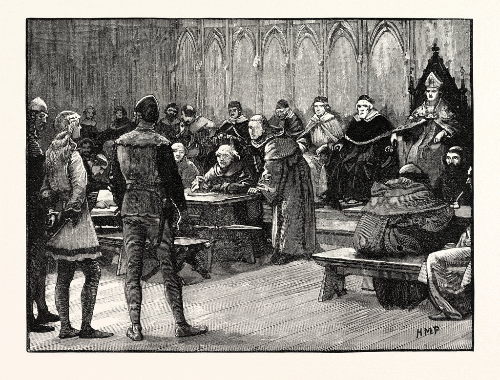 Detail of Trial of Joan of Arc by Anonymous