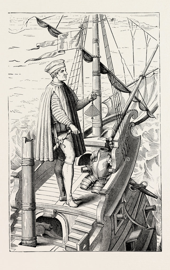Detail of Columbus on His First Voyage to America by Anonymous