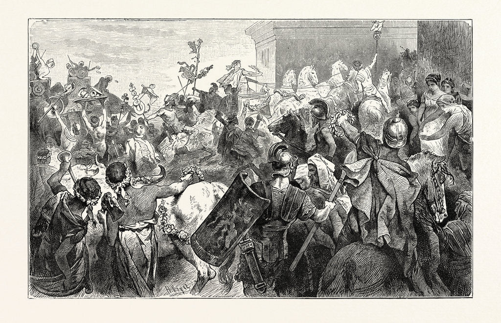 Detail of A General Returning in Triumph after Victory by Anonymous